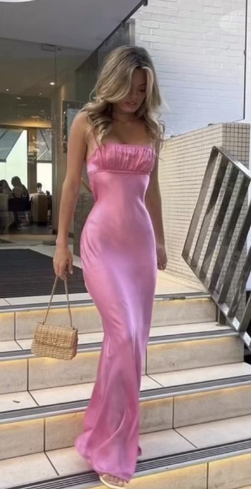 Backless Sapaghetti Straps Long Evening Gown Prom Dress HZ1023